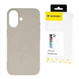 Silikonowe etui Wozinsky Silicone Case kompatybilne z MagSafe na Samsung Galaxy S24 FE - beżowe