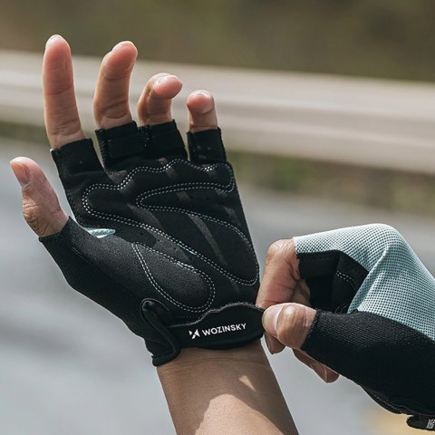 Rękawiczki rowerowe Wozinsky WRR-02M rozmiar M - szare