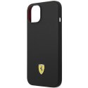Ferrari FEHCP14SSIBBK i Phone 14 / 15 / 13 6.1" czarny/black hardcase Silicone Metal Logo