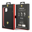 Ferrari FEHCP14SSIBBK i Phone 14 / 15 / 13 6.1" czarny/black hardcase Silicone Metal Logo