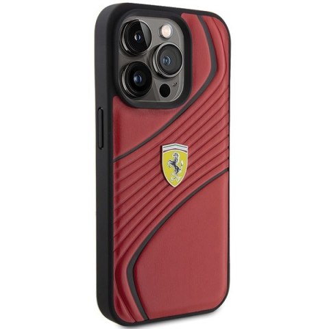 Ferrari FEHCP15LPTWR i Phone 15 Pro 6.1" czerwony/red hardcase Twist Metal Logo