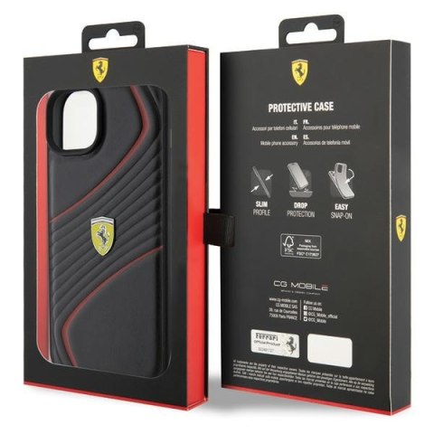 Ferrari FEHCP15MPTWK i Phone 15 Plus / 14 Plus 6.7" czarny/black hardcase Twist Metal Logo