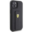 Ferrari FEHCP15SGSPSIK i Phone 15 / 14 / 13 6.1" czarny/black hardcase Grip Stand Metal Logo