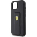 Ferrari FEHCP15SGSPSIK i Phone 15 / 14 / 13 6.1" czarny/black hardcase Grip Stand Metal Logo