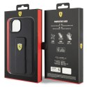 Ferrari FEHCP15SGSPSIK i Phone 15 / 14 / 13 6.1" czarny/black hardcase Grip Stand Metal Logo