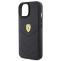 Ferrari FEHCP15SRDUK i Phone 15 / 14 / 13 6.1" czarny/black hardcase Quilted Metal Logo