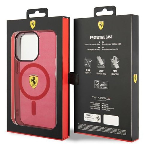 Ferrari FEHMP14XURKR i Phone 14 Pro Max 6.7" czerwony/red hardcase Translucent Magsafe