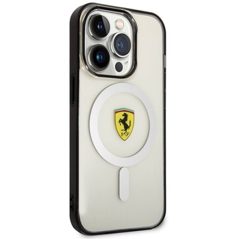 Ferrari FEHMP14XURKT i Phone 14 Pro Max 6.7" przezroczysty/transparent hardcase Outline Magsafe