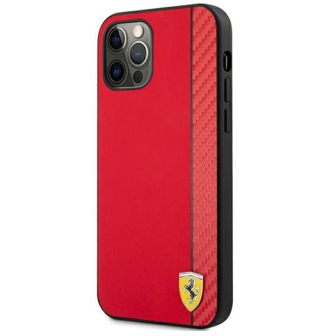 Ferrari FESAXHCP12LRE i Phone 12 Pro Max6,7" czerwony/red hardcase On Track Carbon Stripe