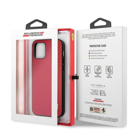 Ferrari FESAXHCP12LRE i Phone 12 Pro Max6,7" czerwony/red hardcase On Track Carbon Stripe
