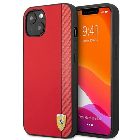 Ferrari FESAXHCP13SRE i Phone 13 mini5,4" czerwony/red hardcase On Track Carbon Stripe