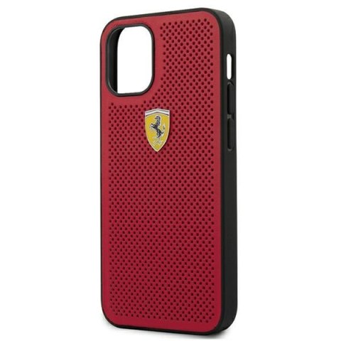 Ferrari FESPEHCP12SRE i Phone12 mini 5,4" czerwony/red hardcase On Track Perforated