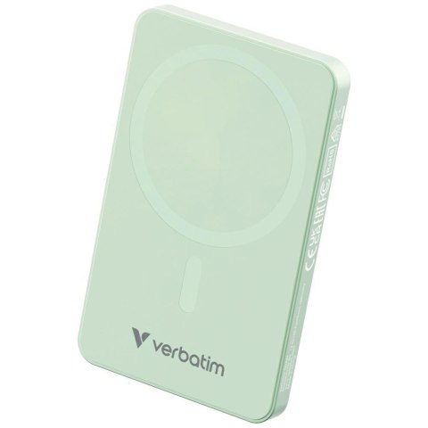 Powerbank indukcyjny Verbatim `n` Go Essentials 15W 5000m Ah Wireless Magnetic zielony 32226