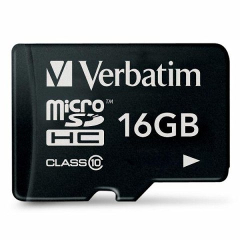 Verbatim Karta micro SDHC 16GB V10czarny/black 44010