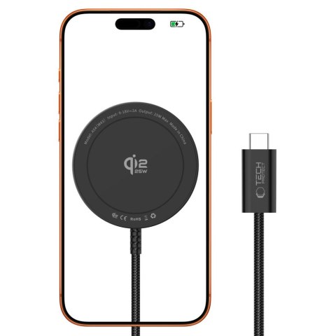 Ładowarka Bezprzewodowa Tech-Protect A54 Magnetic MagSafe 25W Qi2.2 - Czarna