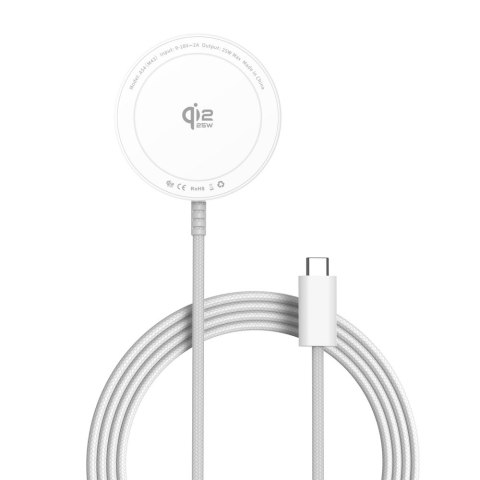 Ładowarka Bezprzewodowa Tech-Protect A54 Magnetic MagSafe 25W Qi2.2 - Biaa