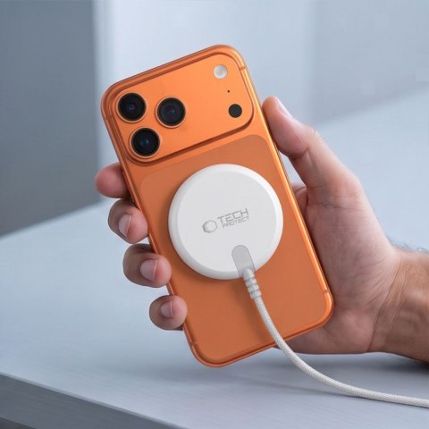 Ładowarka Bezprzewodowa Tech-Protect A54 Magnetic MagSafe 25W Qi2.2 - Biaa