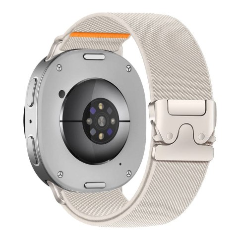 Tech-Protect Nylon Clasp pasek do Samsung Galaxy Watch 8 / 9 / Classic (40 / 44 / 46 mm) jasny beż