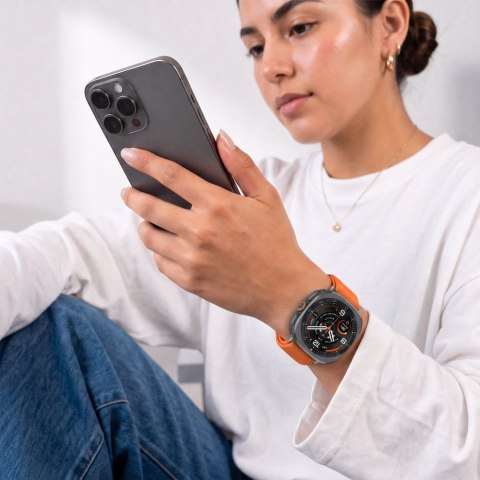 Tech-Protect Nylon Clasp pasek do Samsung Galaxy Watch Ultra 1 / 2 2024-2026 (47 mm) pomarańczowy