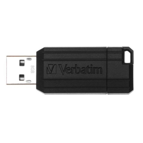 Verbatim Pendrive 8GB USB-A 2.0Pin Stripe czarny/black 49062