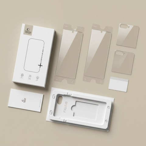 Zestaw Ochronny Tech-Protect Easy Set Foil & Glass Fit+ 4in1 do Samsung Galaxy Z Flip 8 Przezroczysty