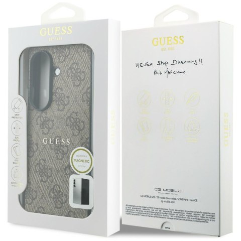 Etui Guess 4G Classic Mag Safe do Samsung Galaxy Z Fold 8 Ultra brązowy