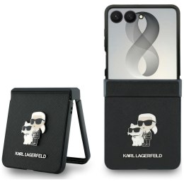 Etui Karl Lagerfeld Karl&Choupette Saffiano Pins do Samsung Galaxy Z Flip 8 czarny