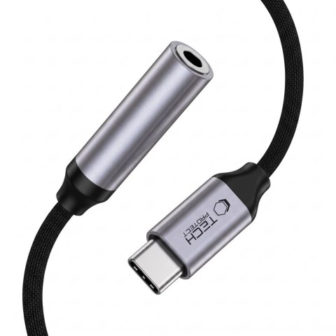 Adapter Tech-Protect UltraBoost USB-C do Mini Jack 3.5mm DAC Szary