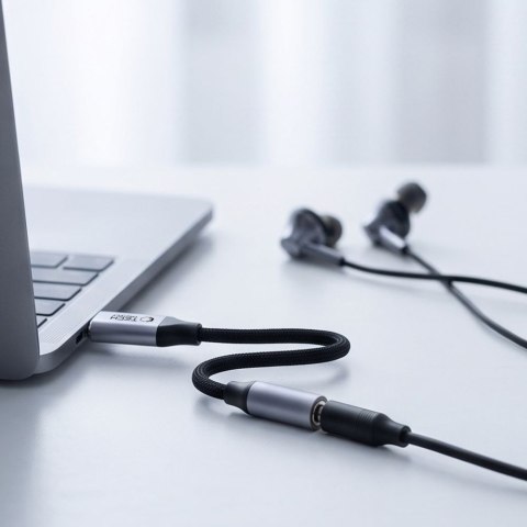 Adapter Tech-Protect UltraBoost USB-C do Mini Jack 3.5mm DAC Szary
