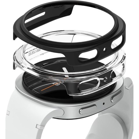 Etui Ringke Slim 2-Pack do Galaxy Watch 8 / 9 (40 mm) - przezroczyste & matowe czarne