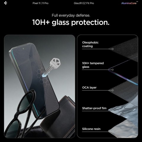 Szkło hartowane Spigen Glas.tR EZ Fit Pro AC 2-Pack Google Pixel 11 / 11 Pro przezroczyste