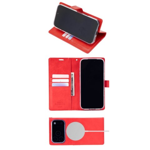 Etui Mercury Blue Moon Diary Mag Safe do i Phone 17 Pro Max / 18 Pro Max czerwony
