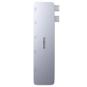 Hub USB Baseus UltraJoy Series 6w1 USB-C 40 Gb/s USB 3.0 HDMI 4K z czytnikiem SD i microSD - szary