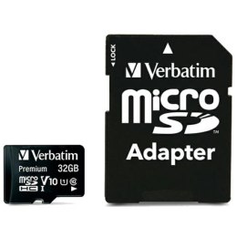 Verbatim Karta micro SDHC 32GB V10+ adapter czarny/black 44083