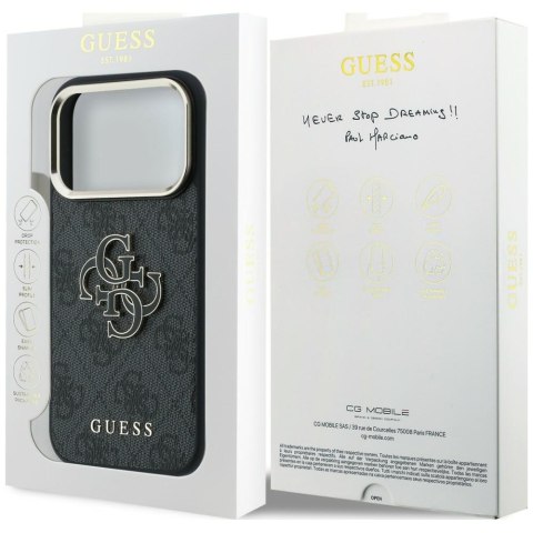 Etui Guess 4G & Big Resin Logo do i Phone 18 Pro Max / 17 Pro Max czarny