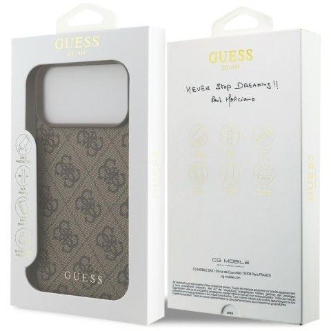 Etui Guess 4G Classic do i Phone 18 Pro Max / 17 Pro Max brązowy