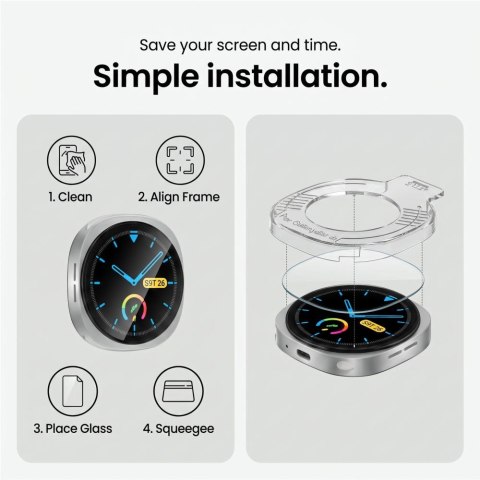 Szkło Hartowane Tech-Protect Easy Set+ 2-Pack do Samsung Galaxy Watch Ultra 2 2026 (47 mm) - Przezroczyste