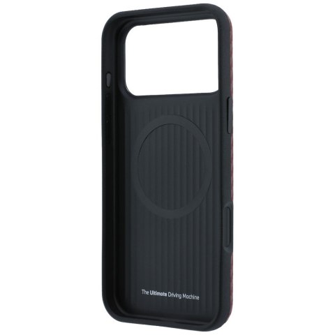 Etui BMW M Carbon Metal Logo Mag Safe do i Phone 18 Pro / 17 Pro bordowy