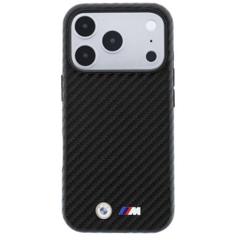 Etui BMW M Carbon Metal Logo Mag Safe do i Phone 18 Pro / 17 Pro czarny