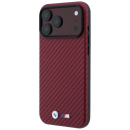 Etui BMW M Carbon Metal Logo Mag Safe do i Phone 18 Pro Max / 17 Pro Max bordowy