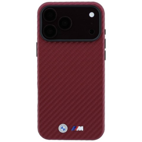 Etui BMW M Carbon Metal Logo Mag Safe do i Phone 18 Pro Max / 17 Pro Max bordowy
