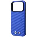 Etui BMW M Carbon Printed Ring Mag Safe do i Phone 18 Pro / 17 Pro niebieski