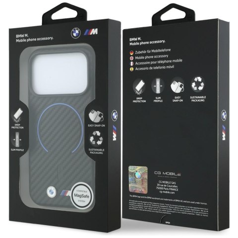 Etui BMW M Carbon Printed Ring Mag Safe do i Phone 18 Pro Max / 17 Pro Max czarny