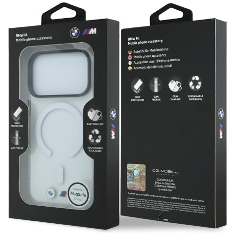 Etui BMW M IML Glossy Metal Logo & Trims Mag Safe do i Phone 18 Pro / 17 Pro przezroczysty