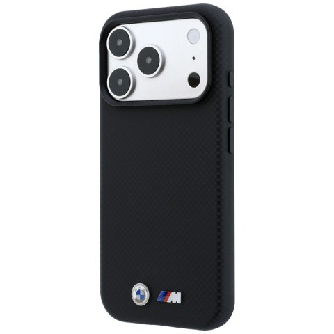 Etui BMW M Quadrille Kevlar Metal Logo Mag Safe do i Phone 18 Pro / 17 Pro czarny