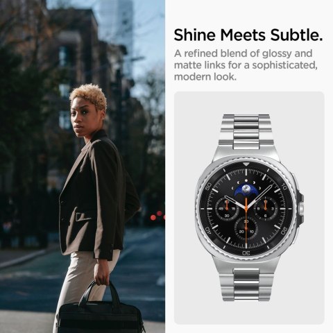 Bransoleta spigen modern fit pasek do samsung galaxy watch 8 / 9 / classic (40 / 44 / 46 mm) - srebrna