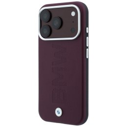 Etui BMW Sign Cente red Deboss Mag Safe do i Phone 18 Pro / 17 Pro bordowy