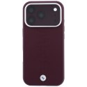Etui BMW Sign Cente red Deboss Mag Safe do i Phone 18 Pro Max / 17 Pro Max bordowy