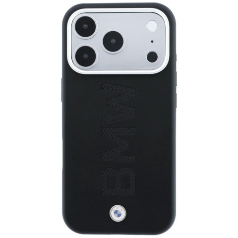 Etui BMW Sign Cente red Deboss Mag Safe do i Phone 18 Pro Max / 17 Pro Max czarny