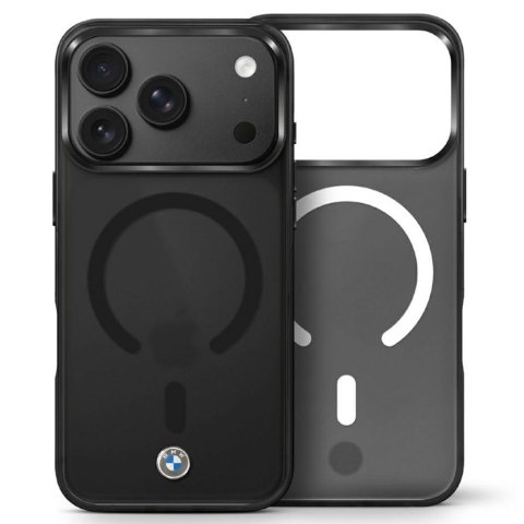 Etui BMW Sign Frosted IML & Metal L Logo Mag Safe do i Phone 18 Pro Max / 17 Pro Max czarny